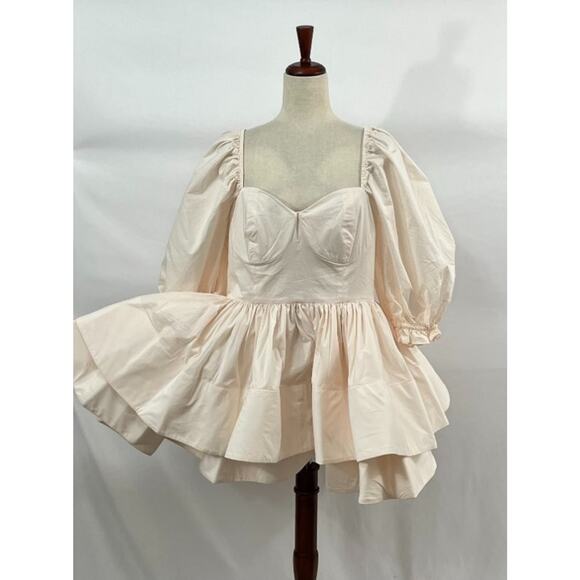 SELKIE Sz XXL Lickety Split Vacation Dress Pale Pink Puff Mini NWT - Picture 7 of 14